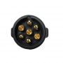7 Pin Round European standard Trailer Socket Black materials Trailer Socket 12V Towbar Towing Socket