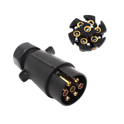 12V 7Pin Electric Trailer Plug With Screw Terminals Plastic Housing 7 Pole Wiring Connector
